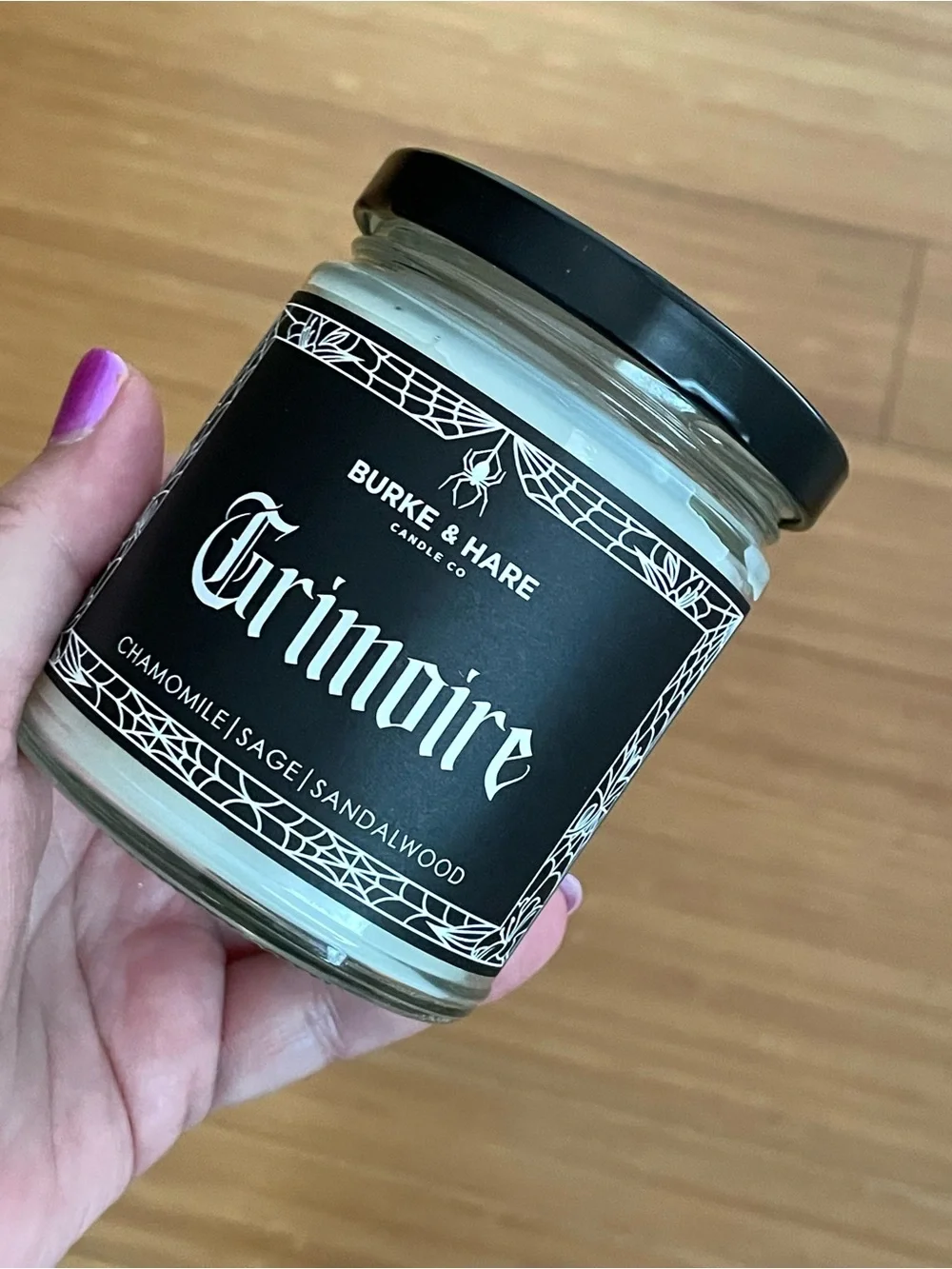 Burke & Hare “Grimoire” 9 oz soy wax candle chamomile sage sandalwood new